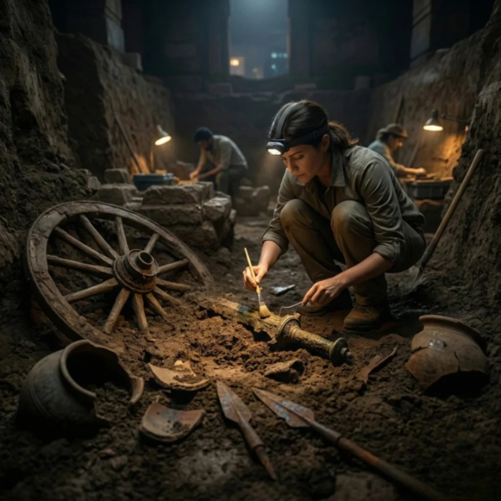 Archaeological evidence Mahabharata showing Dwarka underwater ruins and Kurukshetra excavation findings